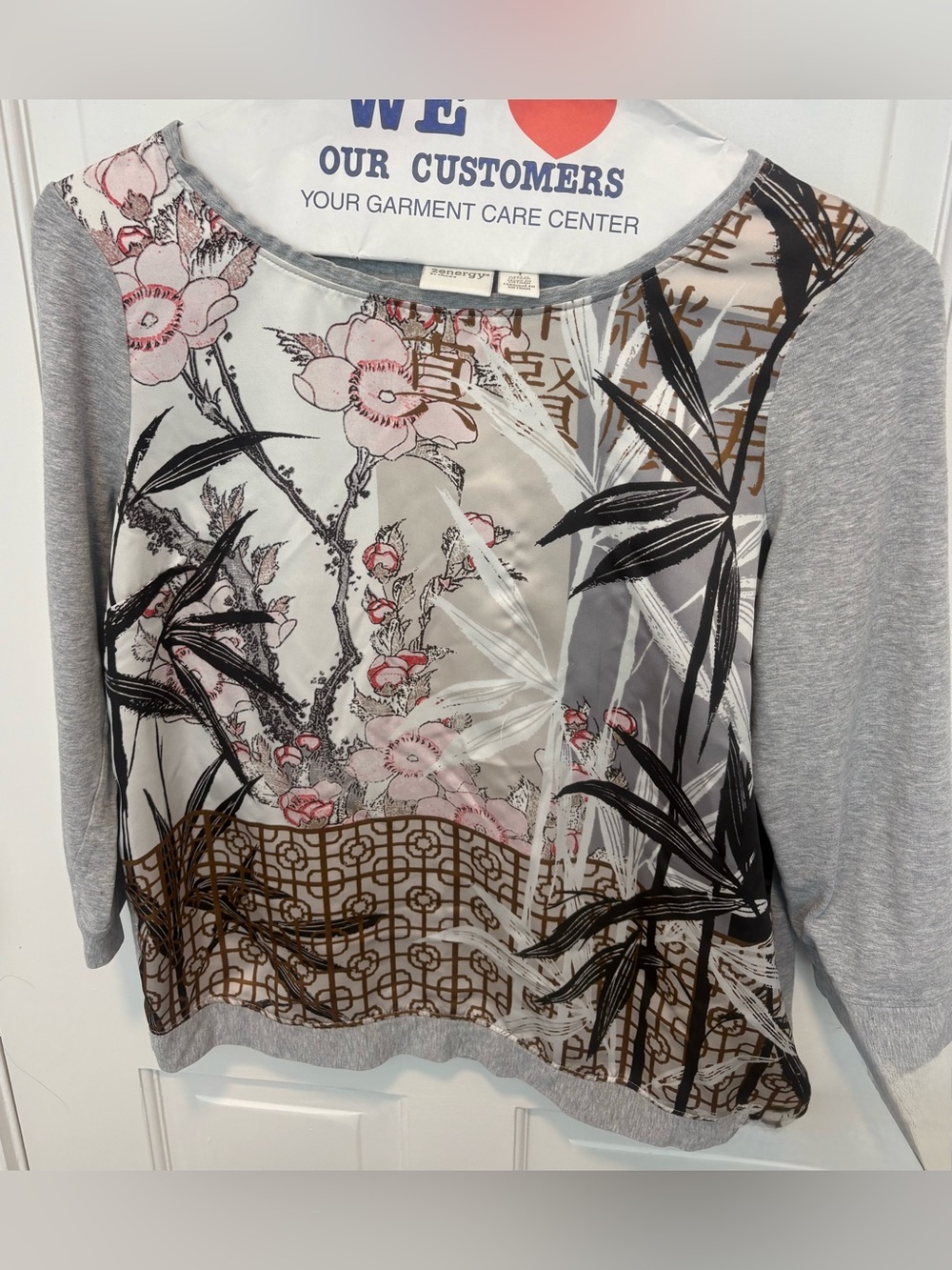 🌿 Chico’s Zenergy Printed 3/4 Sleeve Tunic Top